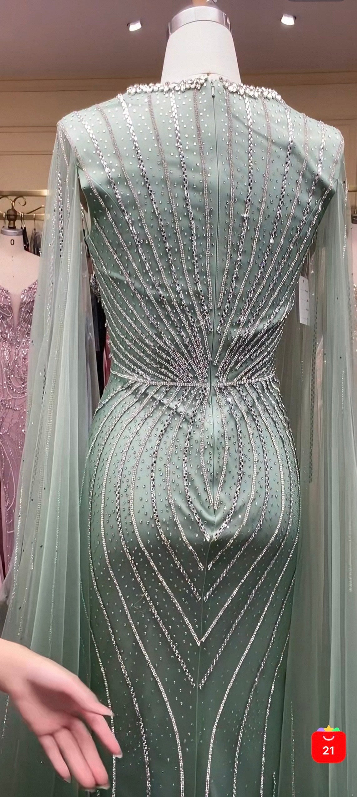 Women's Elegant Evening Dress Long Formal Gown Prom Party Dress Mint Green