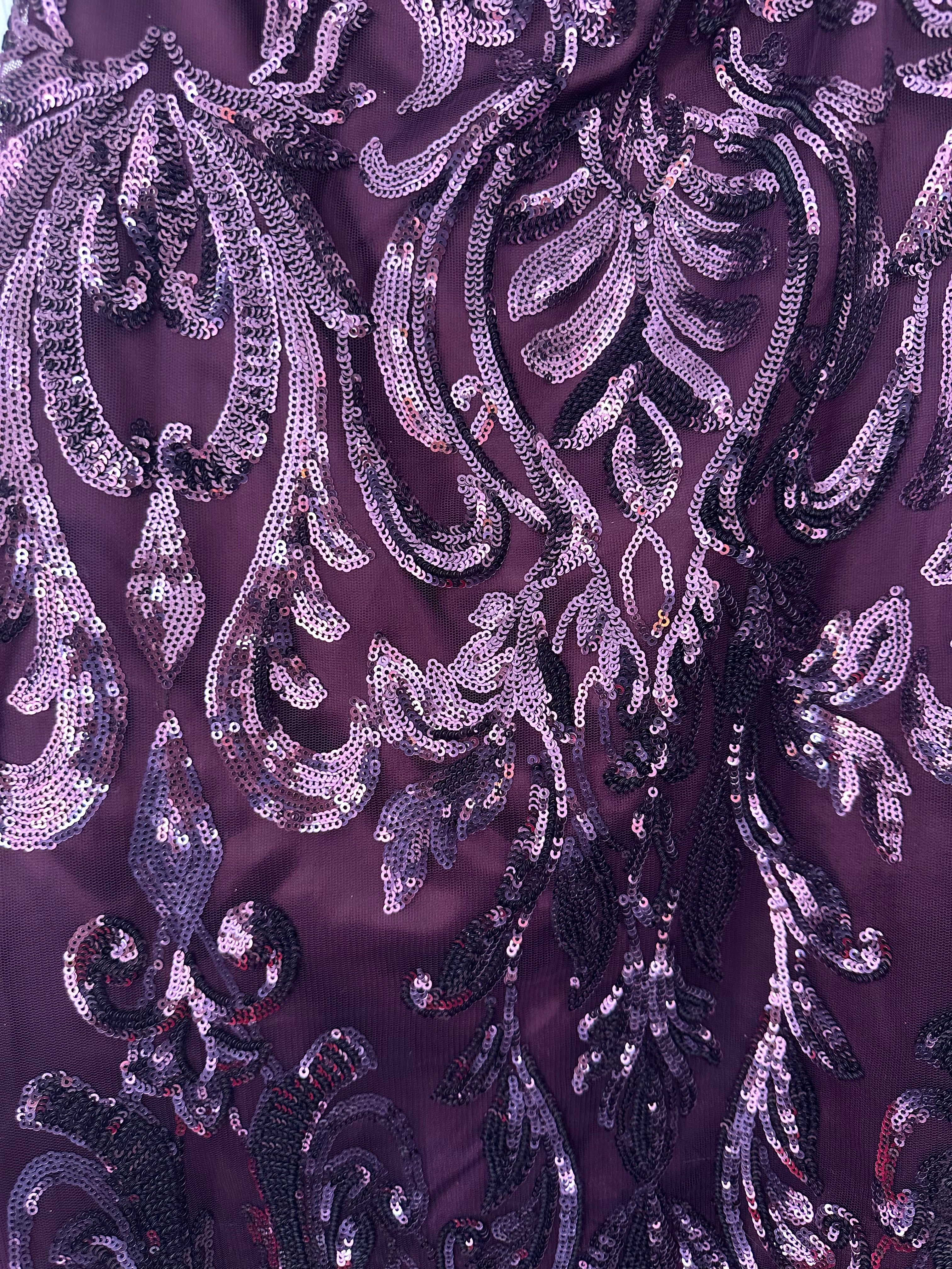 Royal Plum Couture Stage & Evening Gown